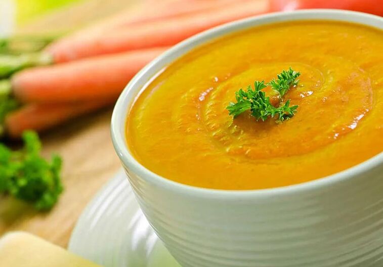 Vegetable puree soup soup for gout