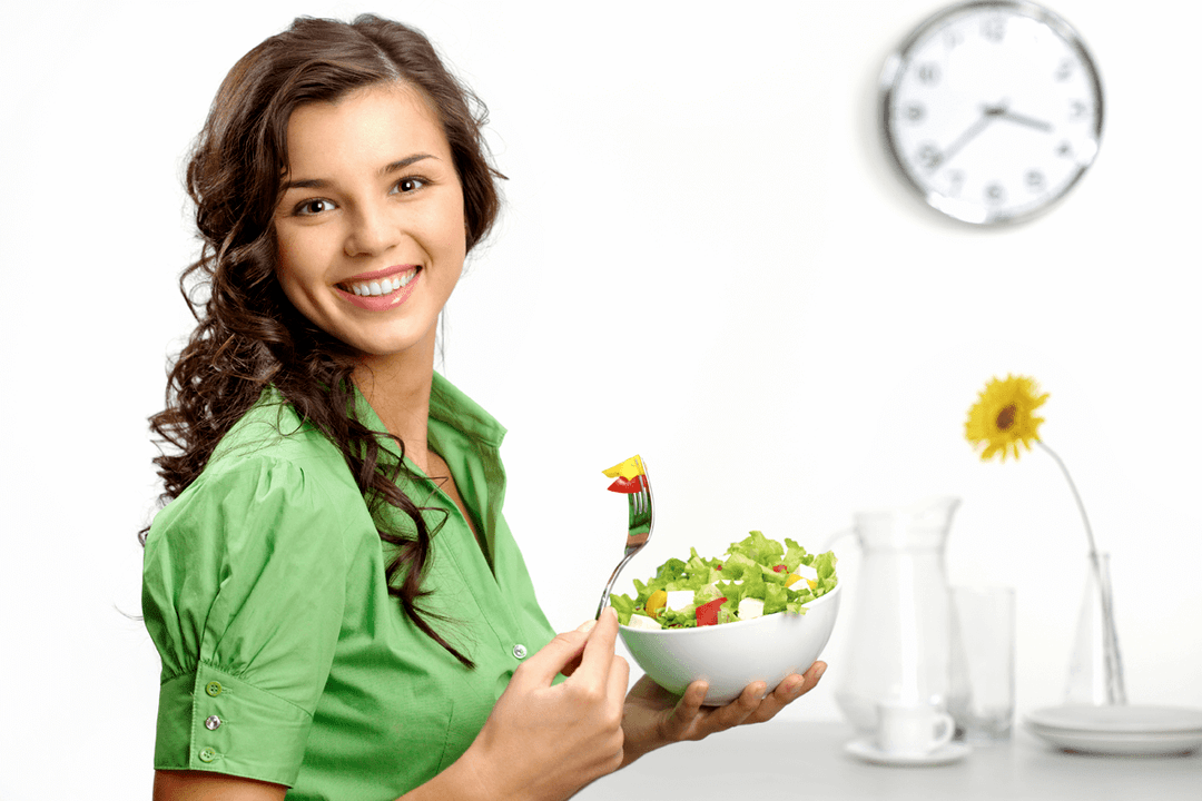 Eat vegetable salad on a blood group diet